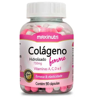 Colágeno Femme 750Mg Maxinutri Caixa Com 90 Cápsulas